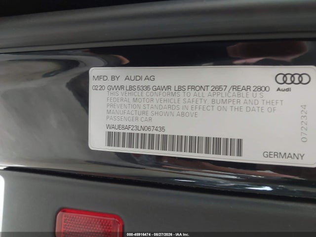 Продажа на аукционе авто 2020 Audi A6 Premium Plus 45 Tfsi Quattro S Tronic, vin: WAUE8AF23LN067435, номер лота: 45916474