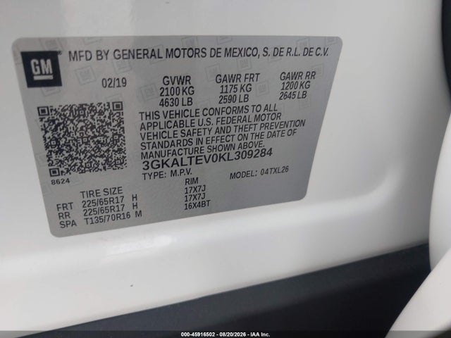 GMC Terrain Sle 2019 3GKALTEV0KL309284 Image 9