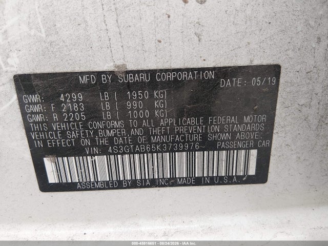 4S3GTAB65K3739976 Subaru Impreza 2.0i