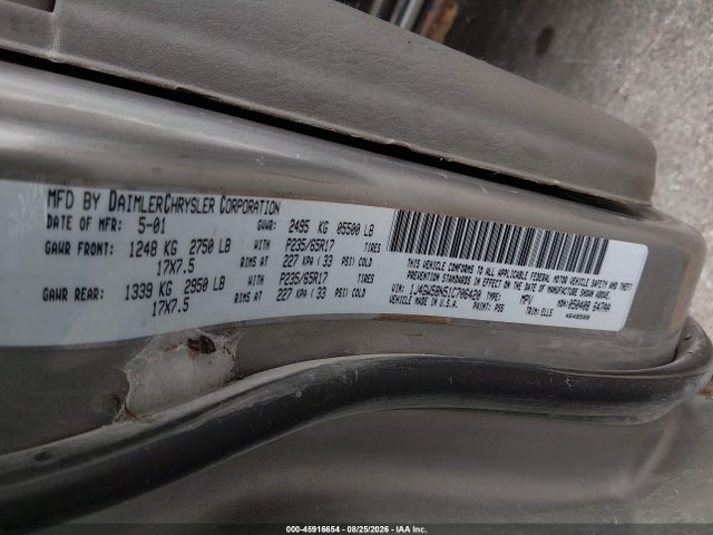 Продаж на аукціоні авто 2001 Jeep Grand Cherokee Limited, vin: 1J4GW58N51C706420, номер лоту: 45916654