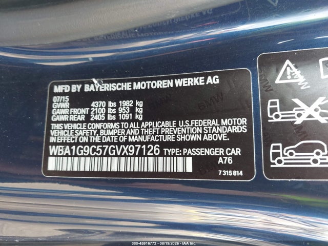 Продаж на аукціоні авто 2016 Bmw 228i Xdrive, vin: WBA1G9C57GVX97126, номер лоту: 45916772