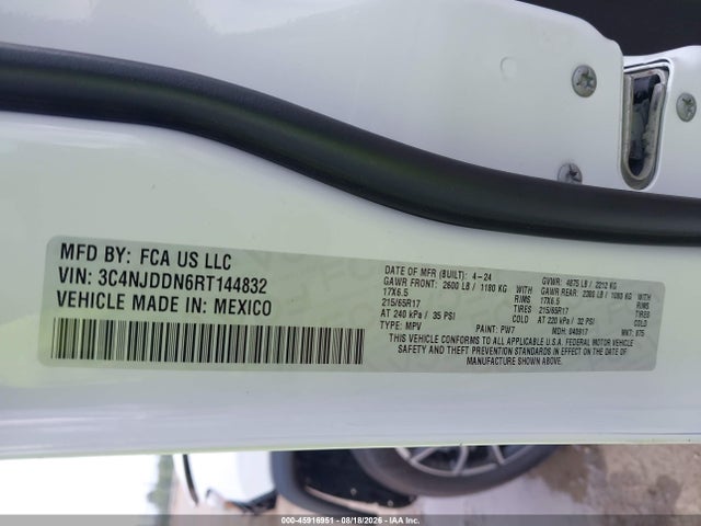 2024 Jeep Compass Trailhawk 4x4 მანქანა იყიდება აუქციონზე, vin: 3C4NJDDN6RT144832, აუქციონის ნომერი: 45916951