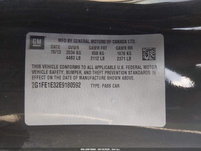 Продаж на аукціоні авто 2014 Chevrolet Camaro 1ls, vin: 2G1FE1E32E9180592, номер лоту: 45916966