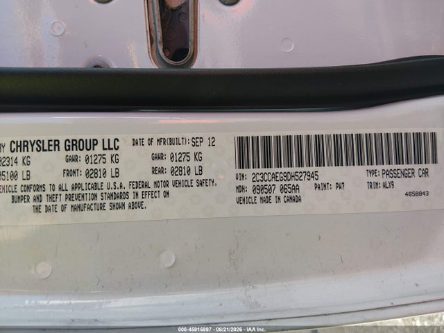2013 Chrysler 300c მანქანა იყიდება აუქციონზე, vin: 2C3CCAEG9DH527945, აუქციონის ნომერი: 45916997