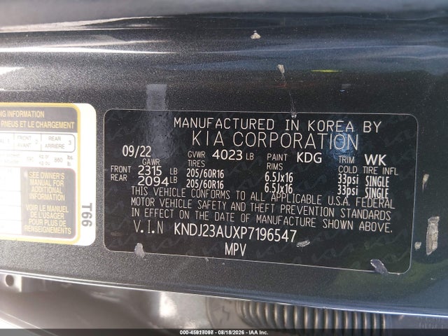 KIA SOUL LX 2023 KNDJ23AUXP7196547 Image 9