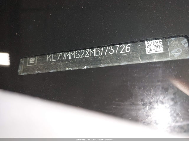 45917141 :رقم المزاد ، KL79MMS28MB173726 vin ، 2021 Chevrolet Trailblazer Fwd Ls مزاد بيع