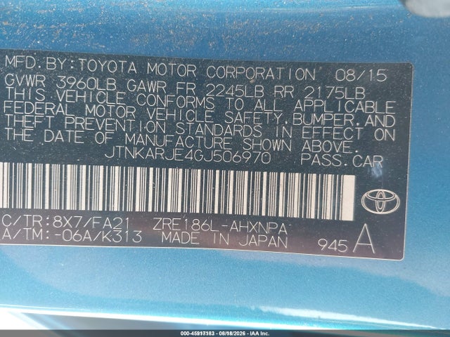 Scion IM 2016 JTNKARJE4GJ506970 Image 9