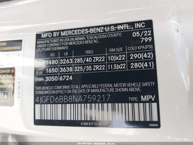 4JGFD6BB8NA759217 Mercedes-Benz Amg Gle 53 Coupe 4matic
