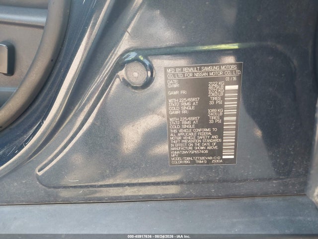 45917636 :رقم المزاد ، KNMAT2MV7GP657408 vin ، 2016 Nissan Rogue Sv مزاد بيع