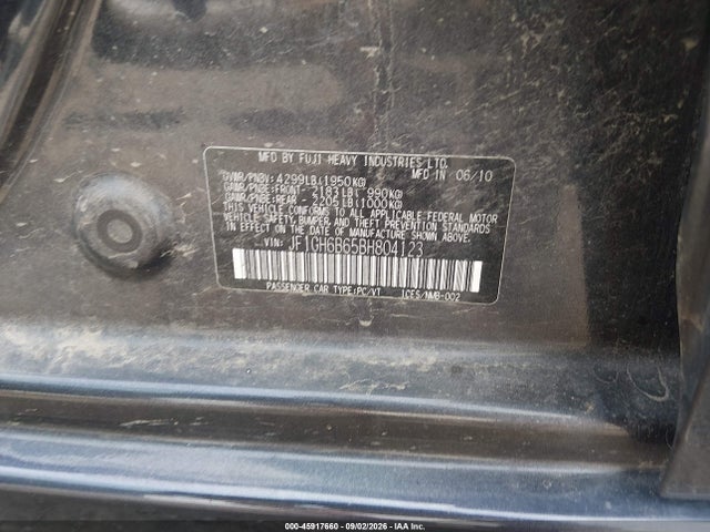 45917660 :رقم المزاد ، JF1GH6B65BH804123 vin ، 2011 Subaru Impreza 2.5i Premium مزاد بيع