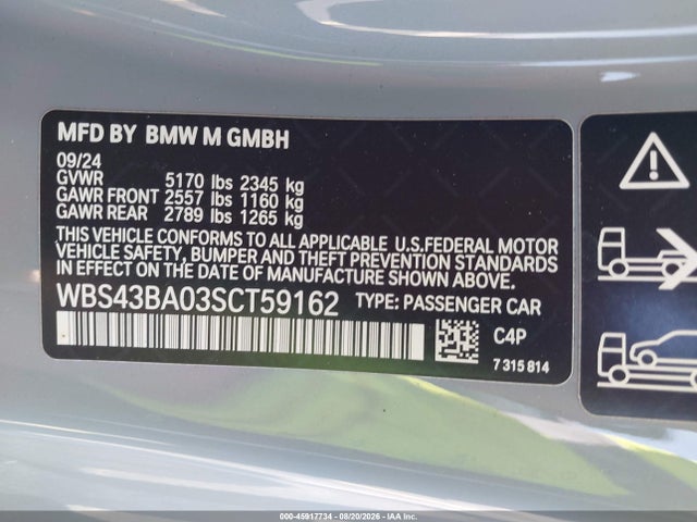 WBS43BA03SCT59162 BMW M4 Competition Xdrive
