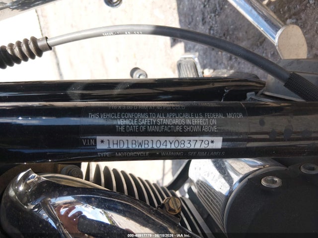 Продаж на аукціоні авто 2004 Harley-davidson Flstci, vin: 1HD1BWB104Y083779, номер лоту: 45917779