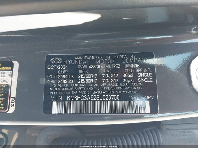 Продаж на аукціоні авто 2025 Hyundai Kona Electric Sel, vin: KM8HC3A62SU023706, номер лоту: 45917838