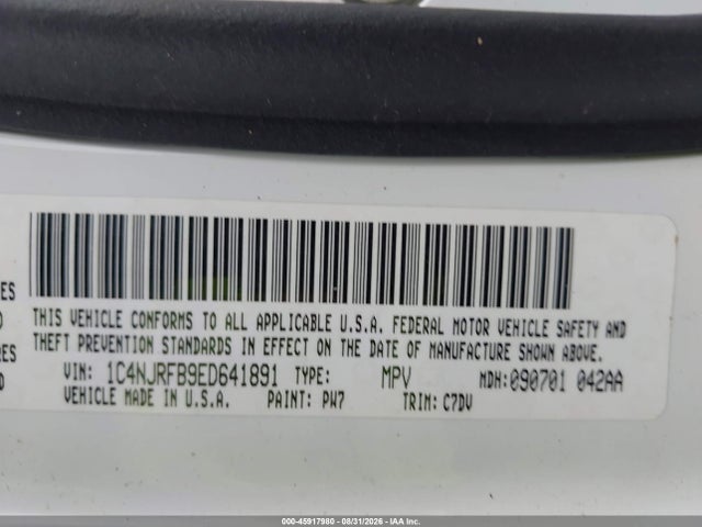Продажа на аукционе авто 2014 Jeep Patriot Latitude, vin: 1C4NJRFB9ED641891, номер лота: 45917980