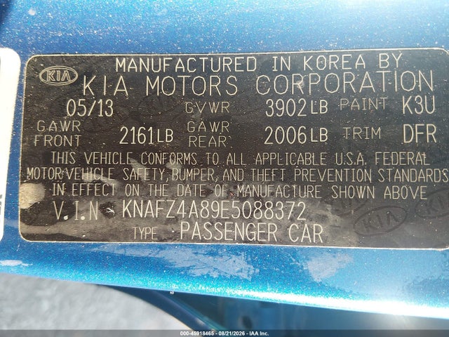 Продажа на аукционе авто 2014 Kia Forte Ex, vin: KNAFZ4A89E5088372, номер лота: 45918465