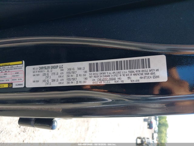 2012 Jeep Wrangler Unlimited Sport მანქანა იყიდება აუქციონზე, vin: 1C4BJWDG5CL266648, აუქციონის ნომერი: 45918495