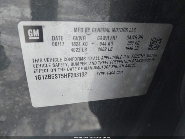 1G1ZB5ST5HF283132 Chevrolet MALIBU LS