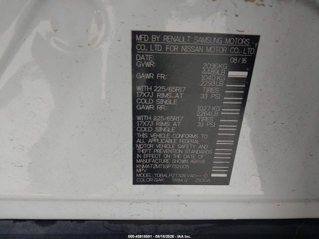 Nissan ROGUE S 2016 KNMAT2MT1GP732005 Image 9