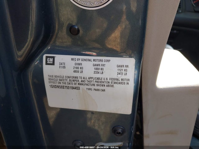 Продажа на аукционе авто 2005 Cadillac Cts-v, vin: 1G6DN56S750184453, номер лота: 45918697