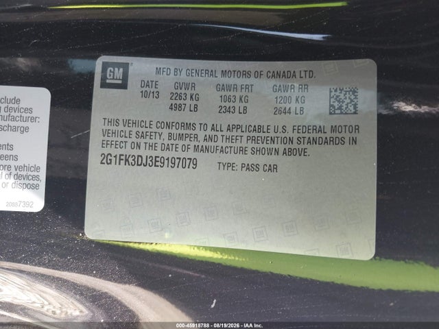 Продажа на аукционе авто 2014 Chevrolet Camaro 2ss, vin: 2G1FK3DJ3E9197079, номер лота: 45918788
