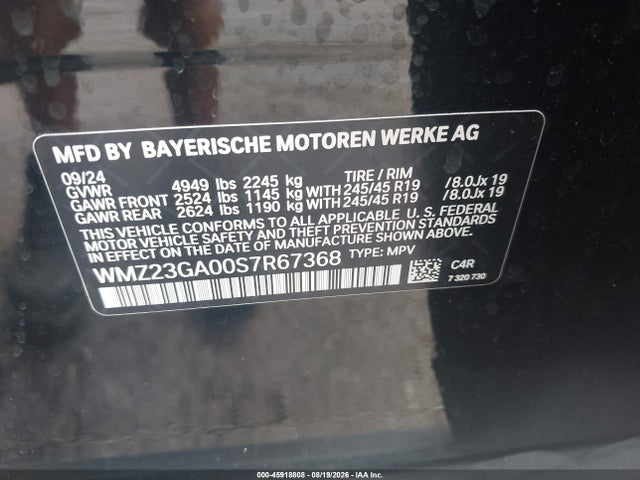 Auction sale of the 2025 Mini Countryman Cooper S, vin: WMZ23GA00S7R67368, lot number: 45918808