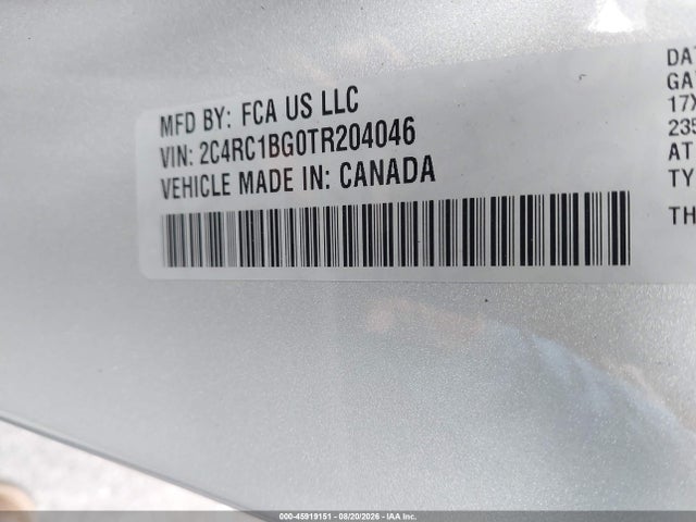 Продажа на аукционе авто 2026 Chrysler Pacifica Select, vin: 2C4RC1BG0TR204046, номер лота: 45919151