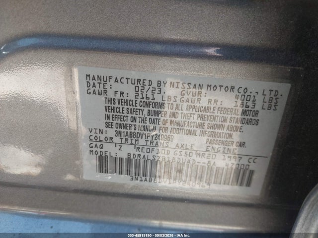 Aukcja sprzedaży 2023 Nissan Sentra Sr Xtronic Cvt, vin: 3N1AB8DV1PY240969, numer aukcji: 45919190