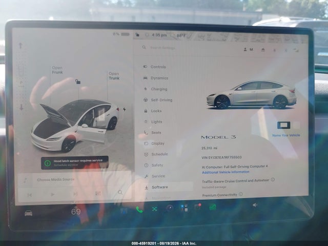Продаж на аукціоні авто 2024 Tesla Model 3 Long Range Dual Motor All-wheel Drive/rear-wheel Drive, vin: 5YJ3E1EA1RF755503, номер лоту: 45919201