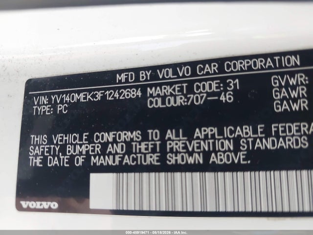Volvo V60 T5 Premier 2015 YV140MEK3F1242684 Image 9