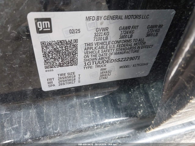 1GTUUDED5SZ229071 GMC Sierra 1500 4wd Short Box Slt