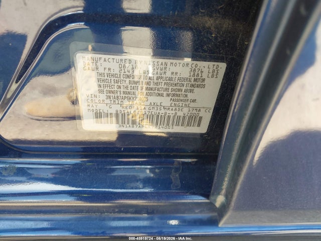 Продажа на аукционе авто 2019 Nissan Sentra S, vin: 3N1AB7AP6KY214005, номер лота: 45919724