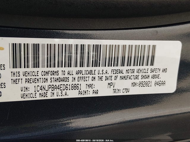 Jeep Patriot Sport 2014 1C4NJPBA4ED618861 Image 9