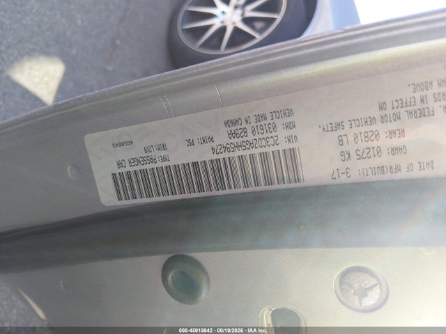 Aukcja sprzedaży 2017 Dodge Challenger Sxt, vin: 2C3CDZAG5HH594274, numer aukcji: 45919942