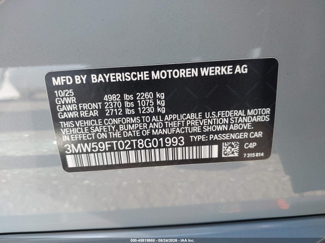 BMW M340i Na 2026 3MW59FT02T8G01993 Image 9