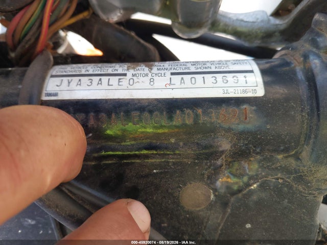 45920074 :رقم المزاد ، JY13ALE08LA013691 vin ، 1990 Yamaha Xv750 مزاد بيع