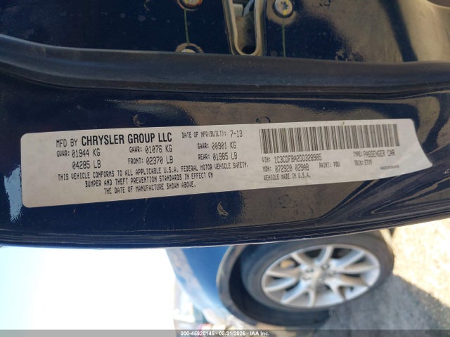 2013 Dodge Dart Sxt/rallye მანქანა იყიდება აუქციონზე, vin: 1C3CDFBA2DD328985, აუქციონის ნომერი: 45920145
