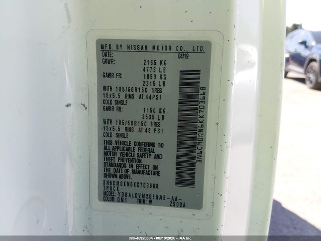 Nissan Nv200 S 2019 3N6CM0KN6KK703668 Image 9