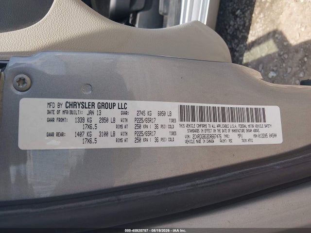 Продажа на аукционе авто 2013 Dodge Grand Caravan Se, vin: 2C4RDGBG3DR667476, номер лота: 45920757