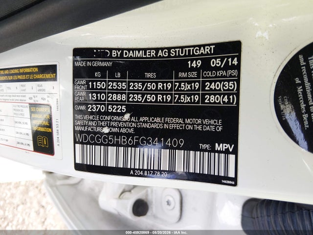 Продажа на аукционе авто 2015 Mercedes-benz Glk 350, vin: WDCGG5HB6FG341409, номер лота: 45920869