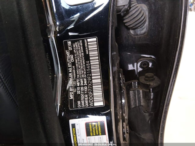 2009 Mercedes-benz C 63 Amg მანქანა იყიდება აუქციონზე, vin: WDDGF77X29F215484, აუქციონის ნომერი: 45920937