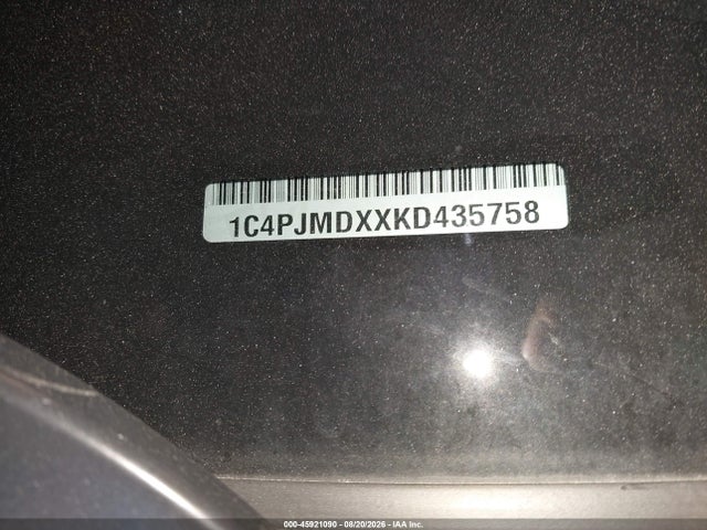 45921090 :رقم المزاد ، 1C4PJMDXXKD435758 vin ، 2019 Jeep Cherokee Limited 4x4 مزاد بيع