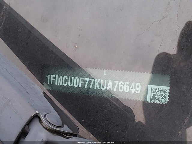 2019 Ford Escape S მანქანა იყიდება აუქციონზე, vin: 1FMCU0F77KUA76649, აუქციონის ნომერი: 45921144