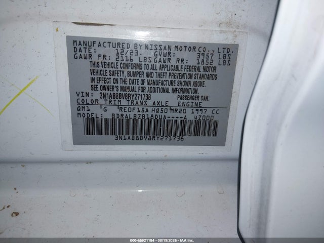 Nissan Sentra S Xtronic Cvt 2024 3N1AB8BV8RY271738 Image 9