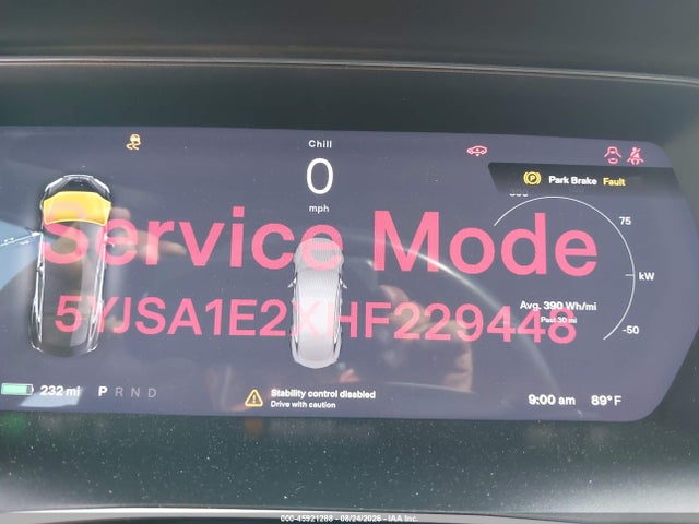 Aukcja sprzedaży 2017 Tesla Model S 100d/60d/75d/90d/p100d, vin: 5YJSA1E2XHF229448, numer aukcji: 45921288