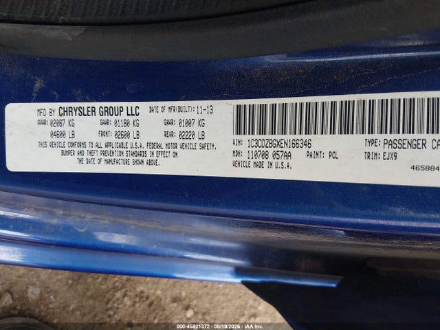 Dodge Avenger R/t 2014 1C3CDZBGXEN166346 Image 9