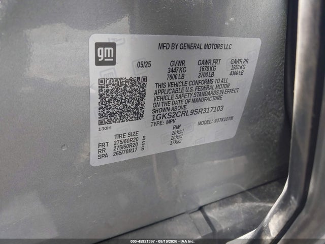 GMC Yukon 4wd At4 2025 1GKS2CRL9SR317103 Image 9