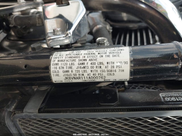 Продажа на аукционе авто 2001 Kawasaki Vn1500 R, vin: JKBVNAR111A000762, номер лота: 45921525