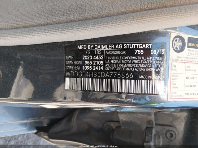 Продаж на аукціоні авто 2013 Mercedes-benz C 250 Sport, vin: WDDGF4HB5DA776866, номер лоту: 45921635