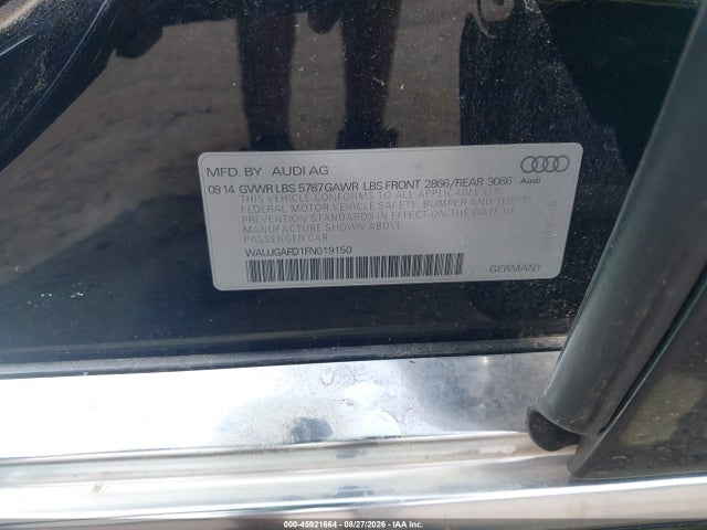 Продаж на аукціоні авто 2015 Audi A8 3.0t, vin: WAUJGAFD1FN019150, номер лоту: 45921664