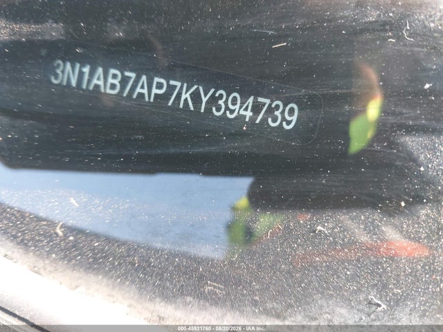 2019 Nissan Sentra Sl მანქანა იყიდება აუქციონზე, vin: 3N1AB7AP7KY394739, აუქციონის ნომერი: 45921760